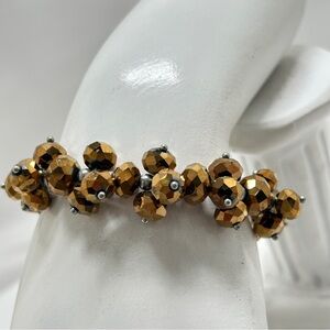 Gold AB Crystal Stretch Bracelet